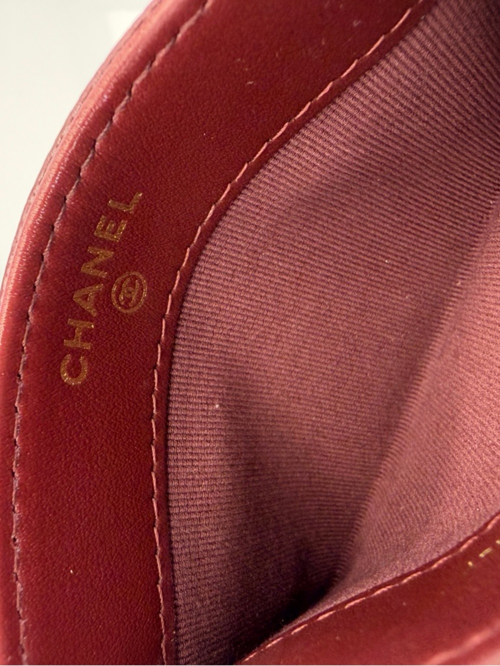 Chanel Caviar Quilted Card Holder Burgundy - Picture 8 of 11